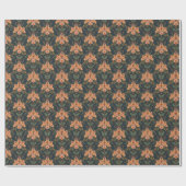 William Morris Antique Honeysuckle Floral Pattern ラッピングペーパー (フラット)