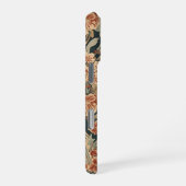 William Morris Antique Honeysuckle Floral Pattern iPhoneケース (右側面)
