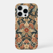 William Morris Antique Honeysuckle Floral Pattern iPhoneケース (裏面)