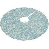 William Morris Arcadia Floral Pattern ブラッシュドポリエステルツリースカート (アングル)