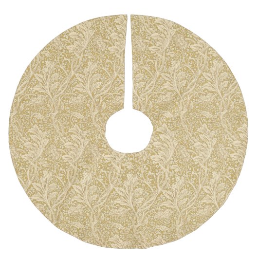 William Morris Arcadia Floral Pattern Classic ブラッシュドポリエステルツリースカート (正面)