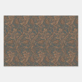 William Morris Arcadia Floral Pattern Classic ラッピングペーパーシート (正面3)