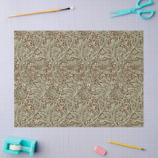 William Morris Arcadia Floral Pattern Classic 薄葉紙 (クラフト)