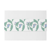 William Morris Art Deco Floral Green Vines 招待状ベリーバンド (裏面例)