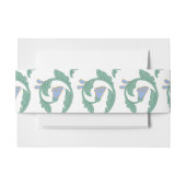 William Morris Art Deco Floral Green Vines 招待状ベリーバンド (正面例)