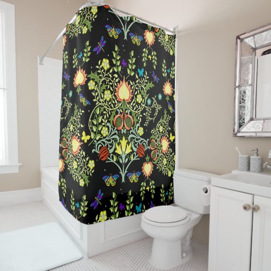 William Morris Arts And Crafts Pattern  シャワーカーテン (インサイチュ)