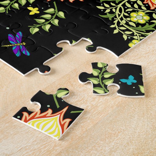 William Morris Arts And Crafts Pattern ジグソーパズル (側面)