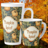 William Morris Autumn Pumpkin Spice Personalized  カフェラテマグ