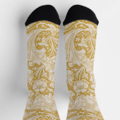William Morris Bachelor's Button Flower Classic ソックス (上部)