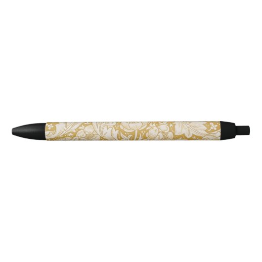 William Morris Bachelor's Button Flower Classic 黒ボールペン (正面)