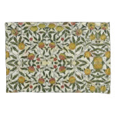 William Morris Beautiful Fruit Foliage Flowers Red 枕カバー (正面左)