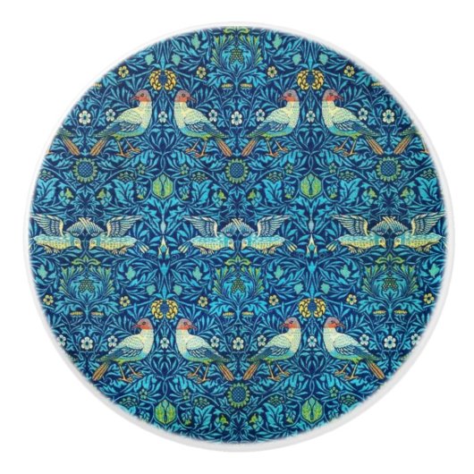 William * Morris "Bird"青 セラミックノブ (正面)