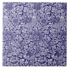 William Morris「Bird and Anemone」のブルー タイル