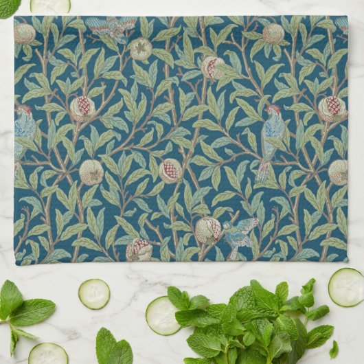 William Morris "Bird and Pomegranate"  キッチンタオル (折り畳み)