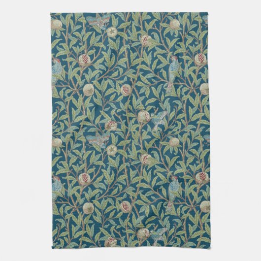 William Morris "Bird and Pomegranate"  キッチンタオル (縦)
