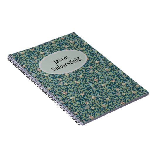 William Morris "Bird and Pomegranate" Personalized ノートブック (右側)