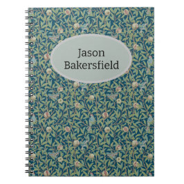 William Morris "Bird and Pomegranate" Personalized ノートブック