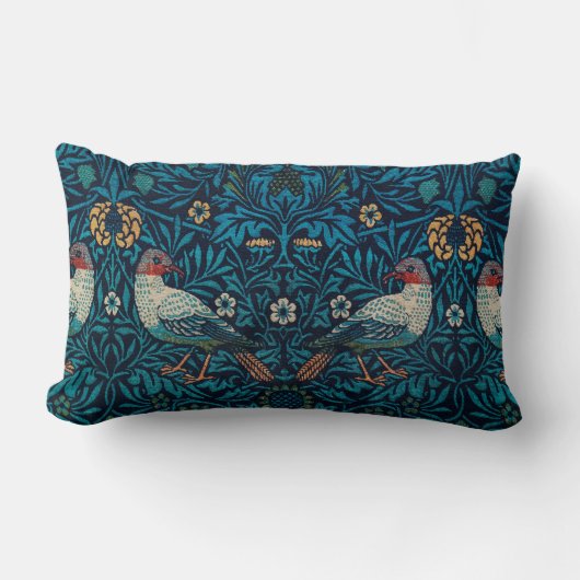 William Morris Bird Pillow ランバークッション (正面)