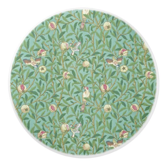 William Morris "Bird & Pomegranate" 3. セラミックノブ (正面)