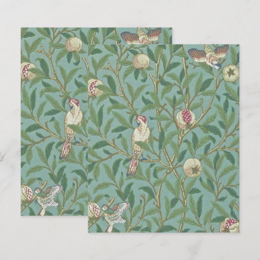 William Morris, Birds and Pomegrenates – 緑 (正面/裏面)