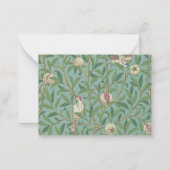William Morris, Birds and Pomegrenates – 緑 ノートカード (正面)