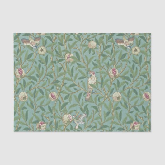 William Morris, Birds and Pomegrenates – 緑 薄葉紙 (正面)