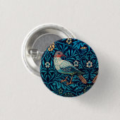 William Morris Birds Art Nouveau Floral Pattern 缶バッジ (正面&裏面)