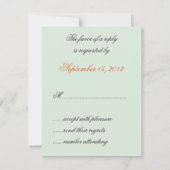 William Morris Birds & Flowers Wedding RSVPカード (正面)