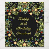 William Morris Birthday ワインラベル (シングルラベル)