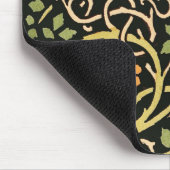 William Morris Black Floral Art Print Design マウスパッド (コーナー)