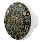 William Morris Blackthorn Floral Art Nouveau セラミックノブ (右)