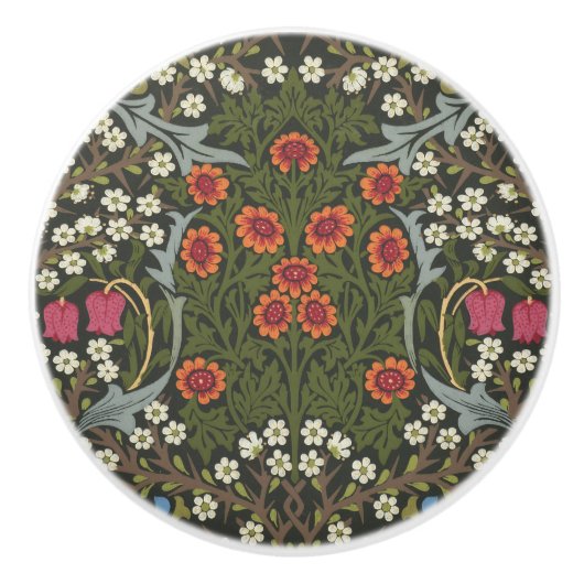 William Morris Blackthorn Garden Flower Classic セラミックノブ (正面)