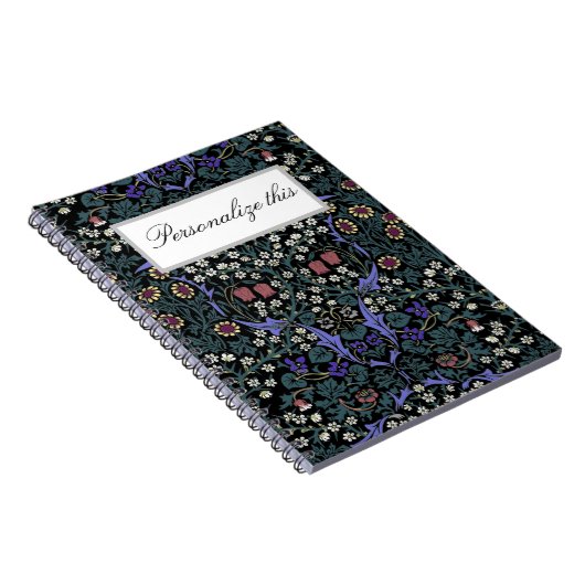 William Morris Blackthorn Victorian Personalized ノートブック (右側)