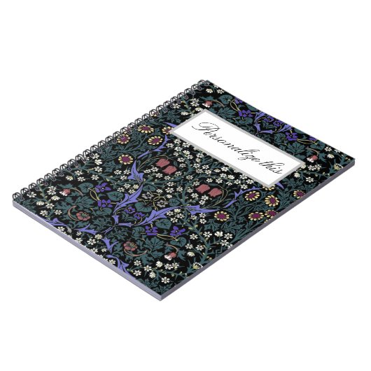 William Morris Blackthorn Victorian Personalized ノートブック (左側)