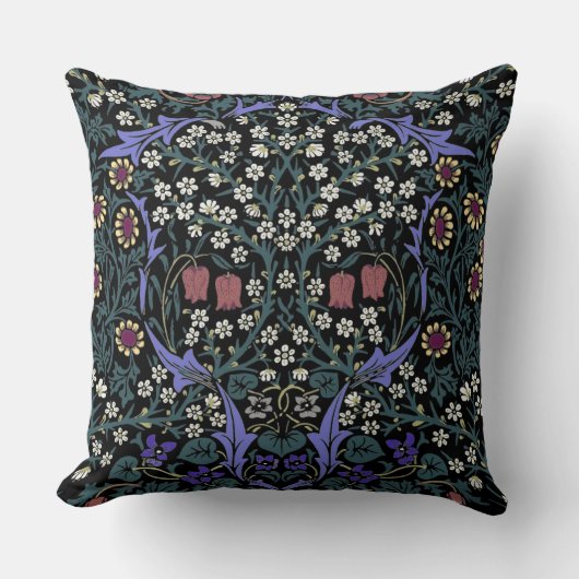 William Morris Blackthorn Victorian Wallpaper クッション (正面)