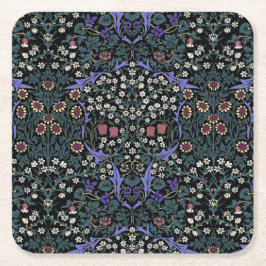 William Morris Blackthorn Victorian Wallpaper スクエアペーパーコースター
