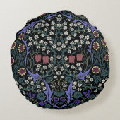 William Morris Blackthorn Victorian Wallpaper ラウンドクッション (裏面)