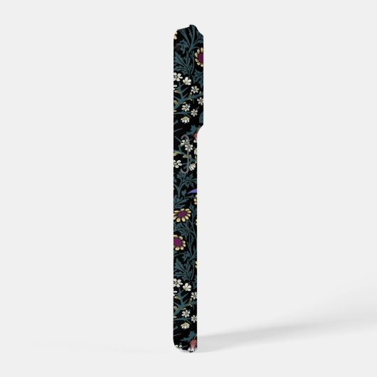 William Morris Blackthorn Victorian Wallpaper iPhoneケース (右側面)