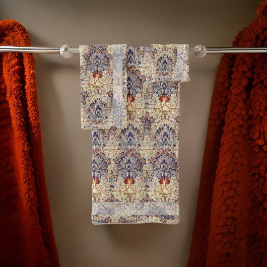 William * Morris Blue Artichokeヴィンテージ バスタオルセット