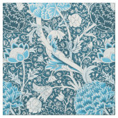 William Morris Blue Floral Pattern Pre-Raphaelites ファブリック (クローズアップ)