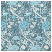 William Morris Blue Floral Pattern Pre-Raphaelites ファブリック (見本)