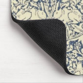 William Morris ,Blue grey ,pattern,art nouveau マウスパッド (コーナー)