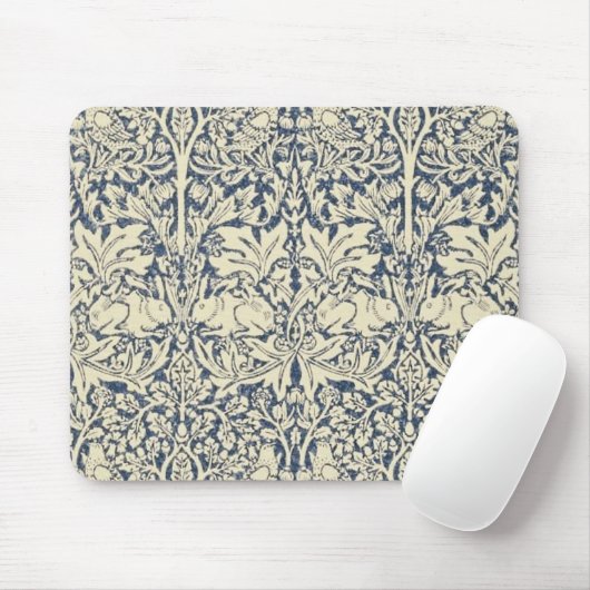 William Morris ,Blue grey ,pattern,art nouveau マウスパッド (マウス)