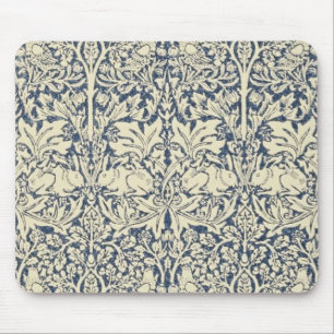 William Morris ,Blue grey ,pattern,art nouveau マウスパッド