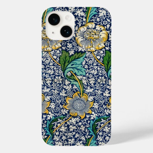 William Morris blue Kennet iPhone 14ケース Case-Mate iPhoneケース (裏面)