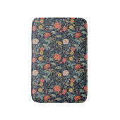 William Morris Blue Teal Arts & Crafts Floral バスマット (正面縦)