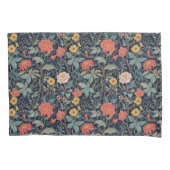 William Morris Blue Teal Arts & Crafts Floral 枕カバー (正面)
