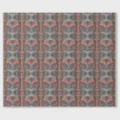 William *Morris Blue Thistle Pink Motifs ラッピングペーパー (フラット)