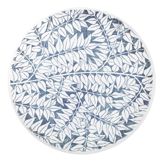 William * Morris Blue Willow Bough セラミックノブ (正面)