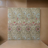 William * Morris Botanicalブルーホワイトベージュピンク タイル